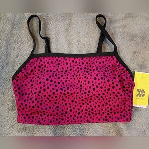 All in Motion Fuchsia and Black Swim Top